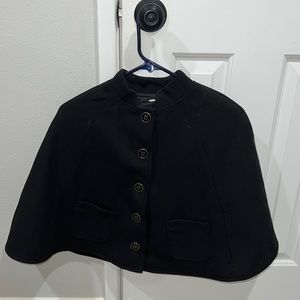 Kids Black Cape Coat